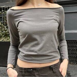 NWOT! Brandy Melville Bonnie Top Gray